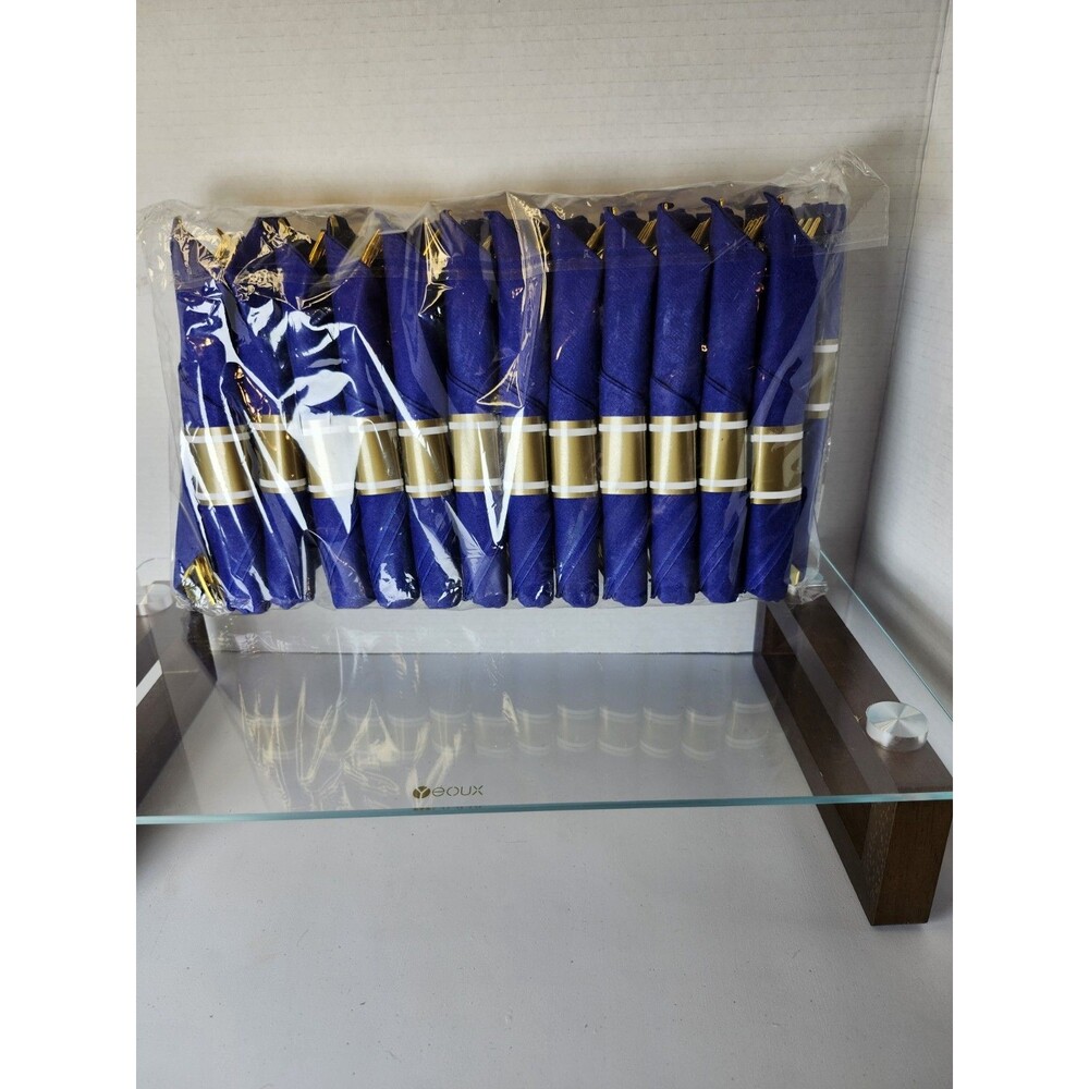 Set Of 26 Prerolled Silverware Blue And Gold